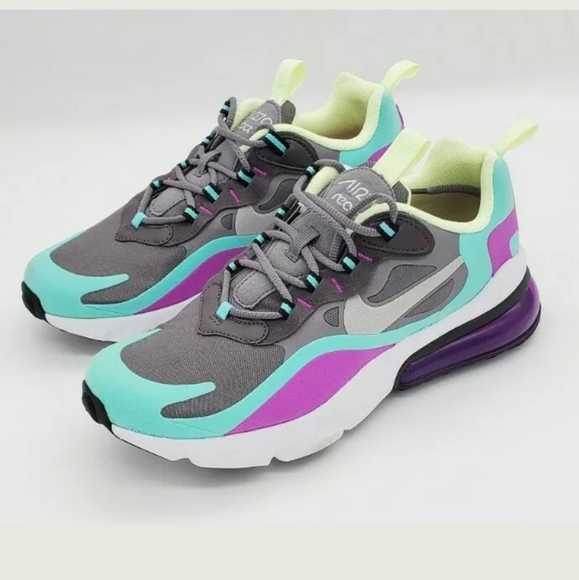 Nike Air Max 270 React Gunsmoke Green violet - Picture 2 of 7